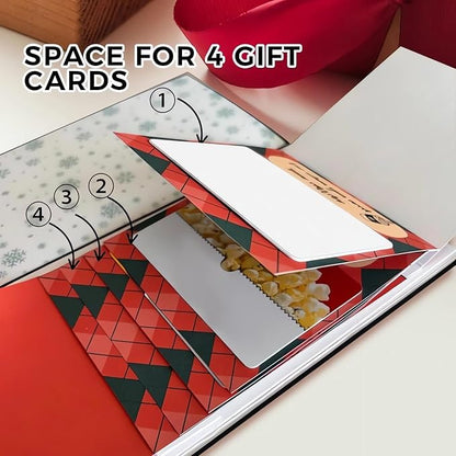 2Pcs Handmade Christmas Card Booklet Holder for Gift Cards, Waterfall Christmas Gift Card Booklet