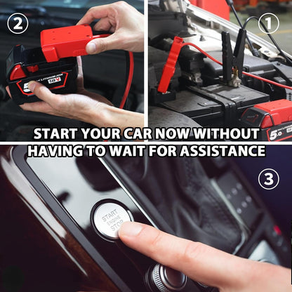 Battery Adapter with 6FT Jumper Cables for Portable Power Solution