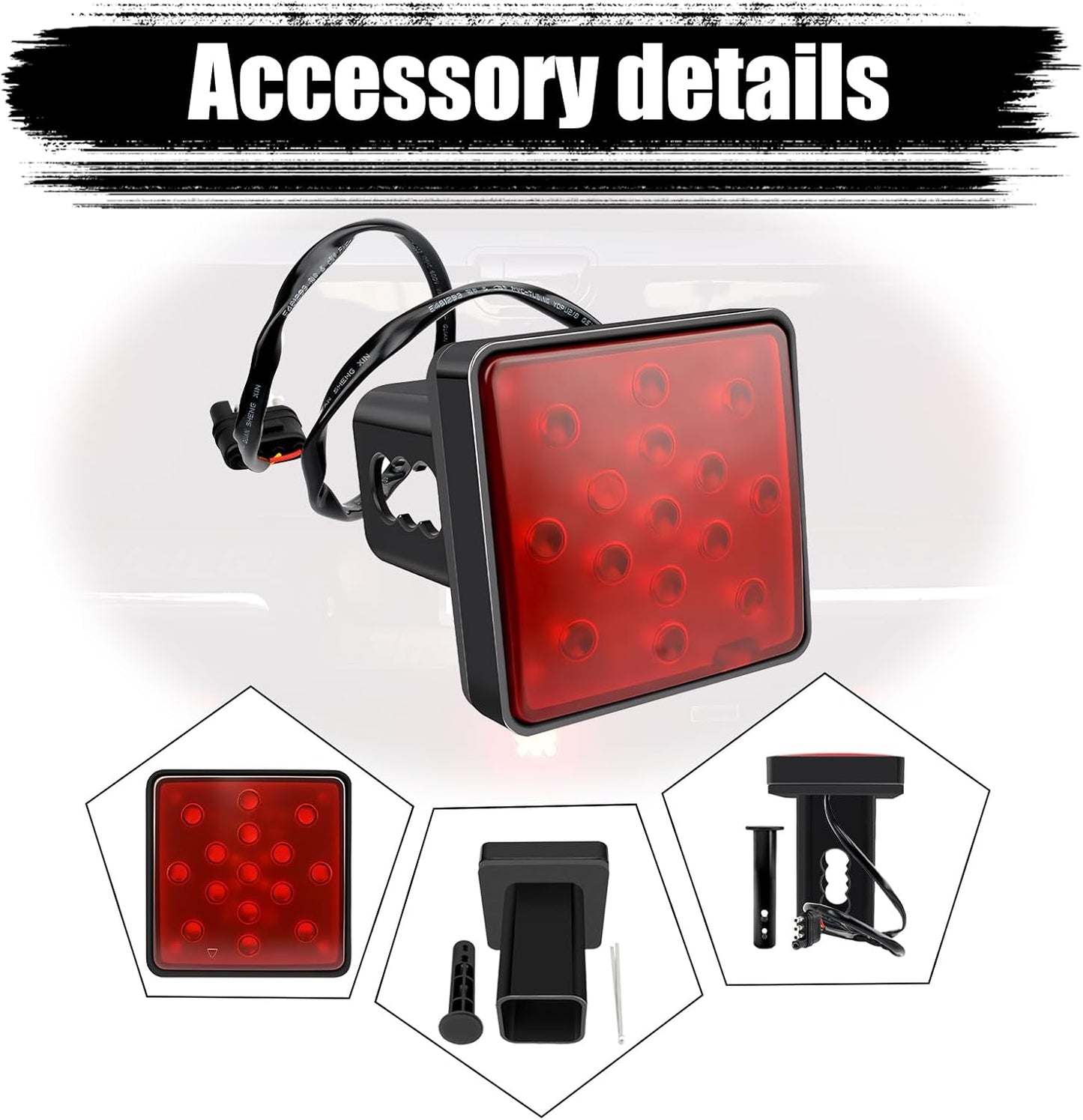 Car Brake Ultra Bright LED Pilot Lights Rear Warning Tail Light Auto Lamp