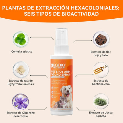 Upgraded Quantum Silver Skin Spray for Pets, Itch Relief and Hot Spot Treatment, Supports Skin Infections and Irritations for All Animals