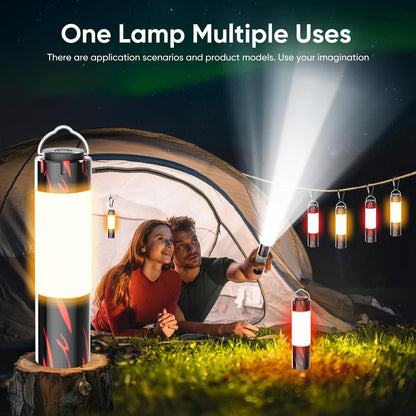LED Camping Lantern Rechargeable, 3-in-1 Flashlights Camp Lights, Fast Type-C Charging, 4 Mode Adjustable