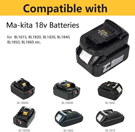Battery Adapter, Compatible with Dewalt 18v Lithium Battery, Convert to Makita 18v Lithium Batteries