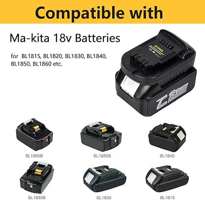 Battery Adapter, Compatible with Dewalt 18v Lithium Battery, Convert to Makita 18v Lithium Batteries