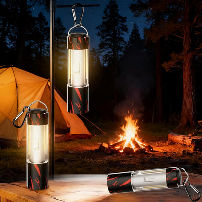 LED Camping Lantern Rechargeable, 3-in-1 Flashlights Camp Lights, Fast Type-C Charging, 4 Mode Adjustable