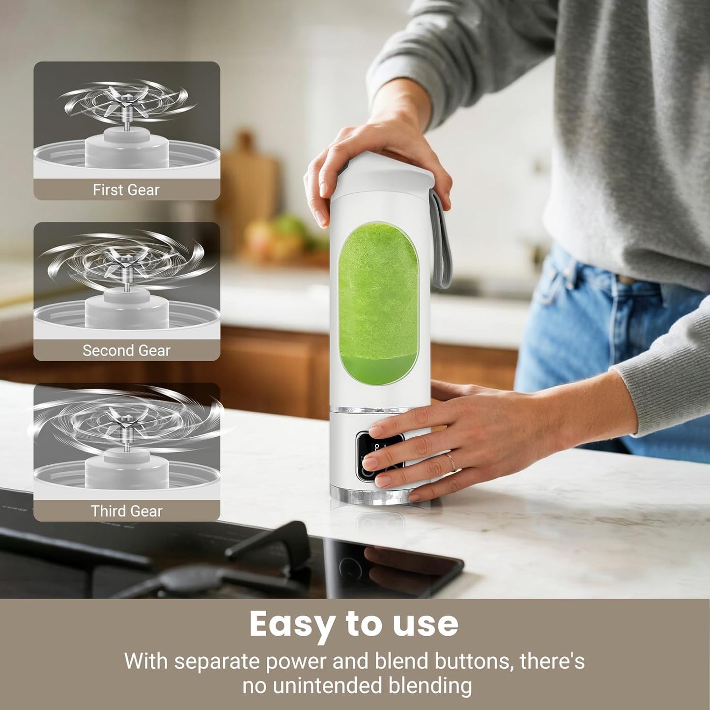 3-in-1 Portable Blender & Juicer USB Rechargeable
