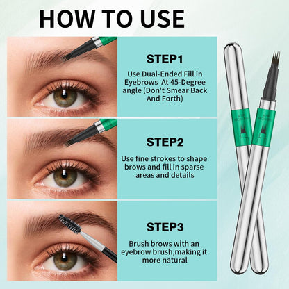4-in-1 Tip Eyebrow Defining Pen, Natural-Looking & Long-Lasting Brow Makeup