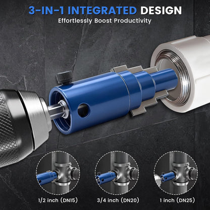 New Broken Pipe Extractor Tool, 3 In 1 Electric Drill Manual Broken Pipe Valve Extractor Tool