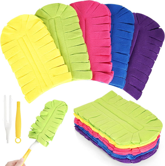 6Pcs Duster Refill Fleece Refills for Hand Duster, 360 Degree Dusters Refills, Reusable Duster Pads