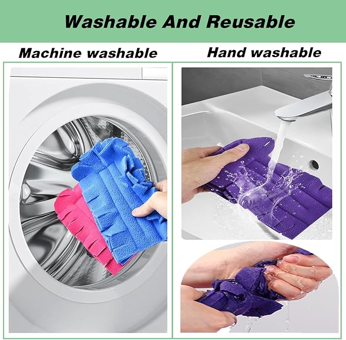 6Pcs Duster Refill Fleece Refills for Hand Duster, 360 Degree Dusters Refills, Reusable Duster Pads