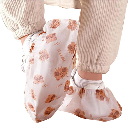 50 Pcs Disposable Cartoon Shoe Covers, Non Slip Dustproof Indoor Booties