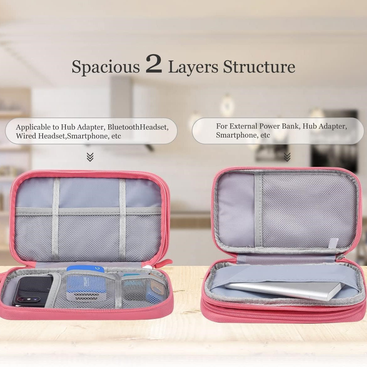 Electronic Organizer Travel USB Cable Accessories Bag,Waterproof for Power Bank,Charging Cords
