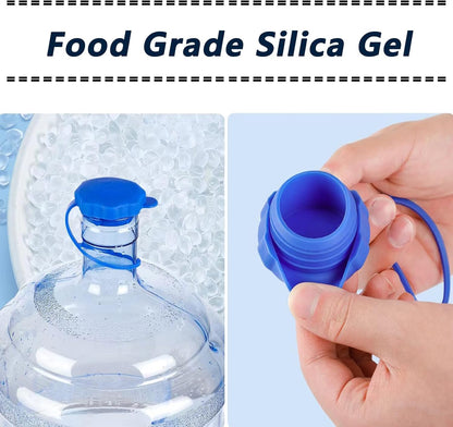 4Pcs Silicone Reusable 5 Gal Water Jug Cap, Non Spill Water Bottle Caps