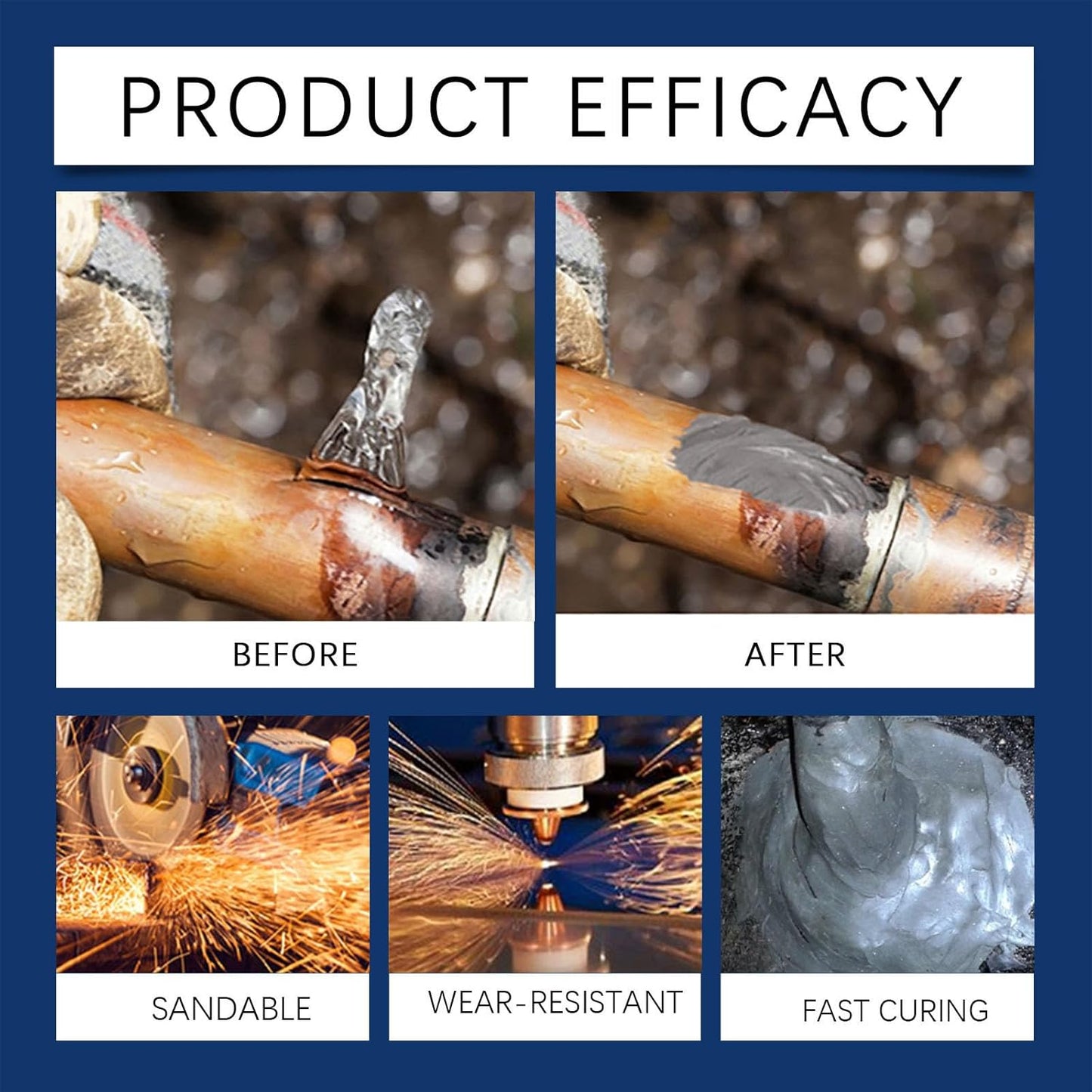 High Temperature Resistant Casting Glue Set - Strong Waterproof Welding Glue For Stainless Steel