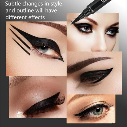 5Pcs Double-headed Liquid Eyeliner Stamp Pencil Set, Winged Eye-liner Pen, Long-lasting