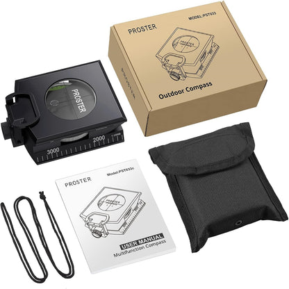 Compass Hiking Survival - Lensatic Sighting Compass for Camping Navigation