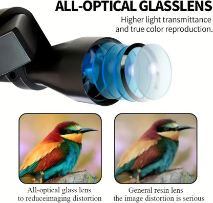 Mini Pocket Binoculars (1000x20): Pocket-Sized + Smartphone Clip – Perfect for Outdoor Adventures