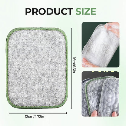 5Pcs Multipurpose Wire Dishwashing Rags for Wet and Dry, Reusable Wire Miracle Cleaning Cloths
