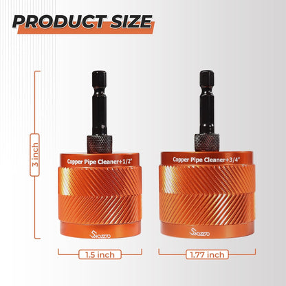 Metal Copper Pipe Cleaner for Drill with Replaceable Blades