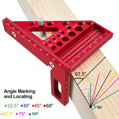 3D Multi Angle Carpenter Square Hole Scribing Ruler