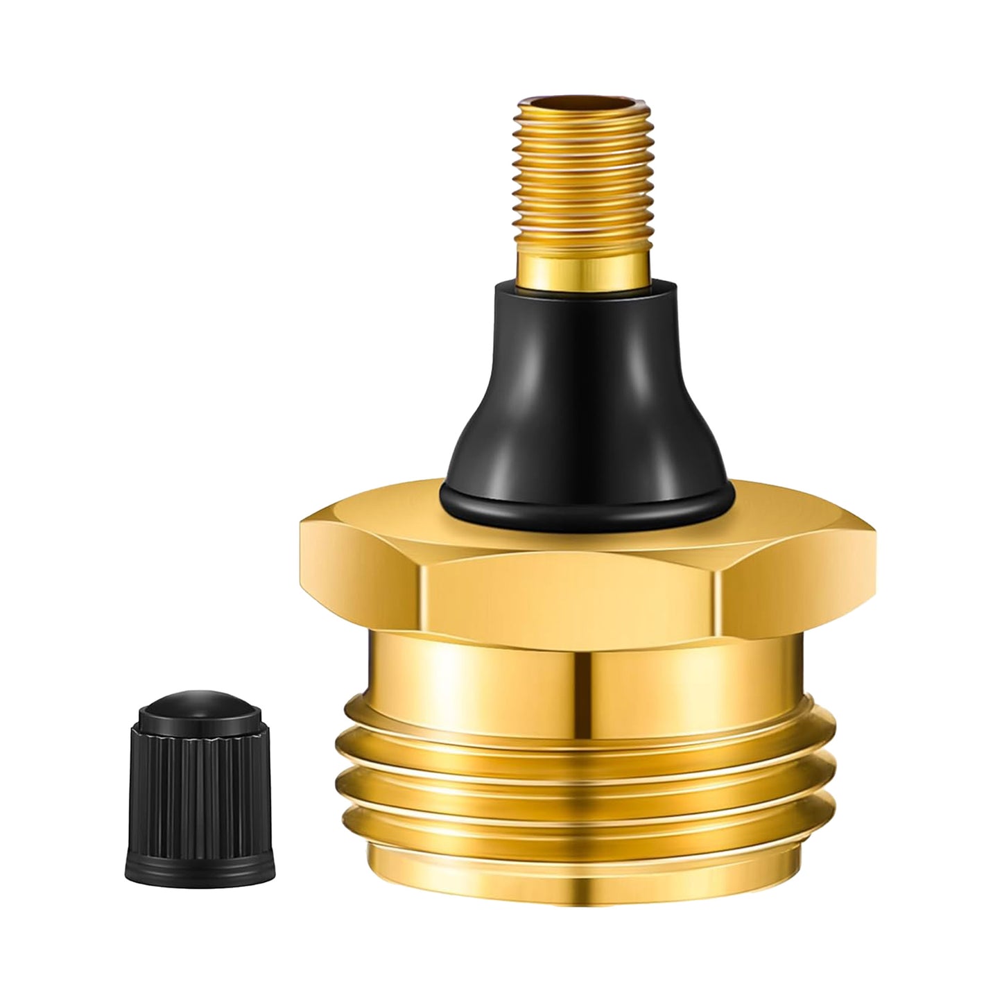 Brass Blow Out Plug for RV Antifreeze, Air Hose Compatible with Schrader Valve to Blow Out RV Water Lines