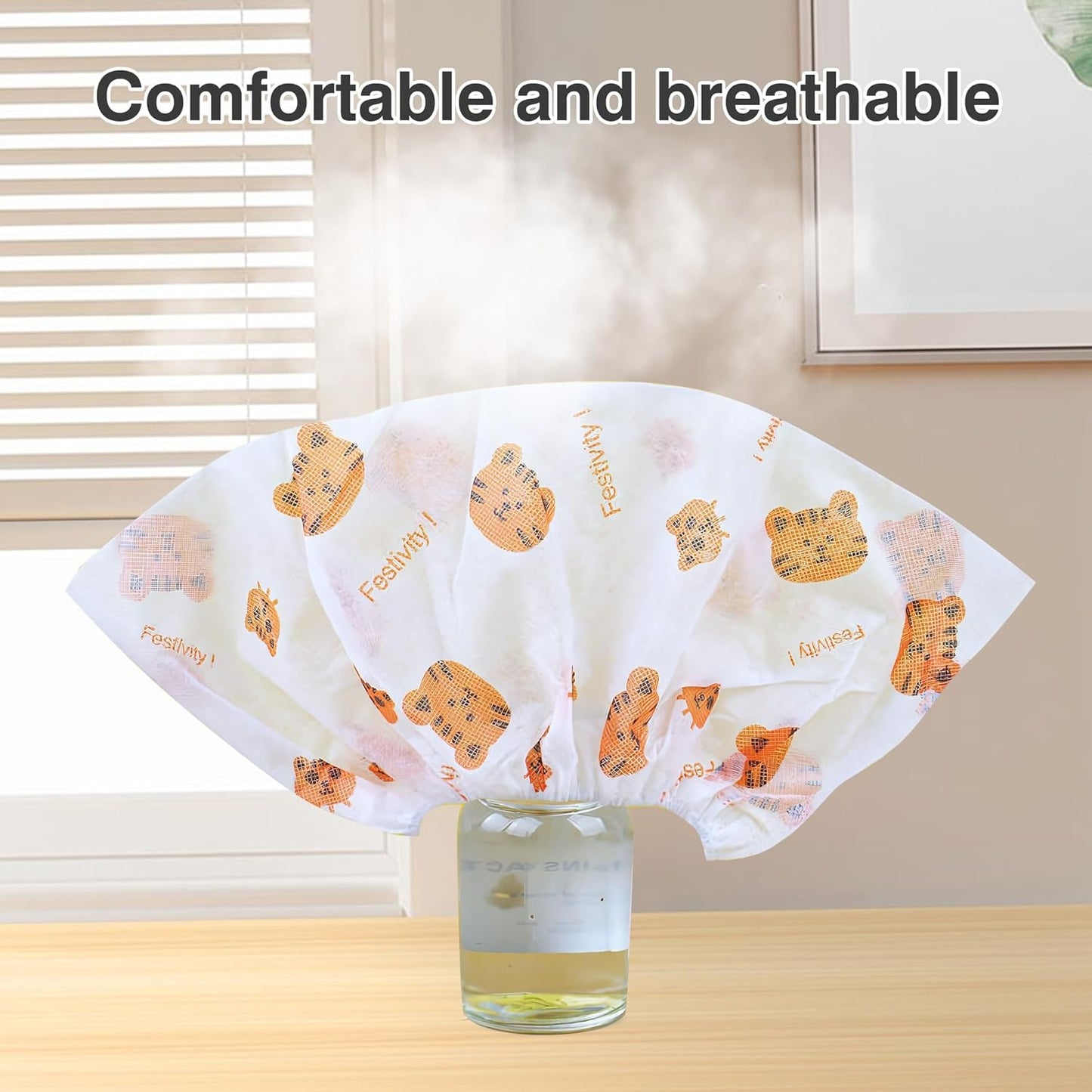 50 Pcs Disposable Cartoon Shoe Covers, Non Slip Dustproof Indoor Booties