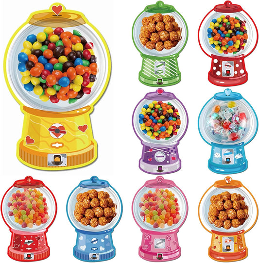18 Pack Candy Cards with Plastic Domes Valentines Greeting Cards DIY Craft Treat Holder