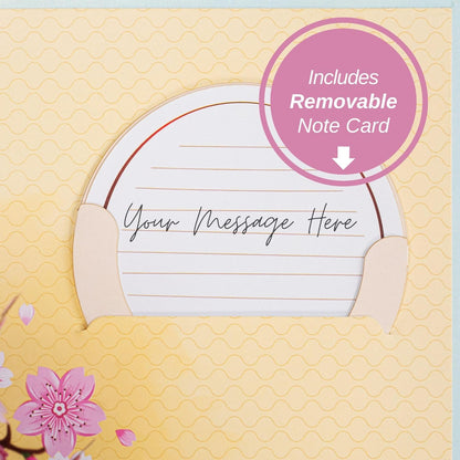 3D Cherry Blossom Pop Up Card, Gift for Birthday, Wedding, Anniversary, All Occasion or Just Because