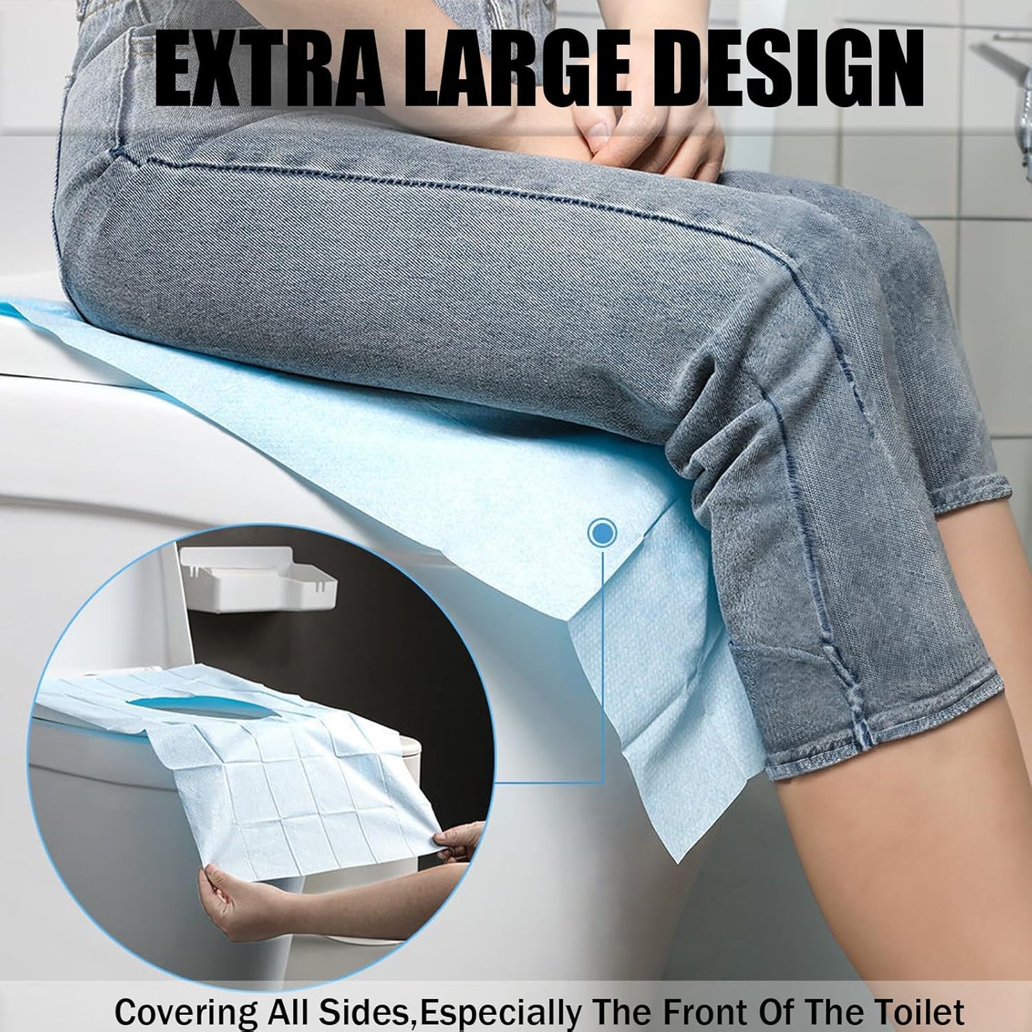 10Pcs Toilet Seat Covers Disposable 16x24 Inch Portable Toilet Liners Travel Seat Cover
