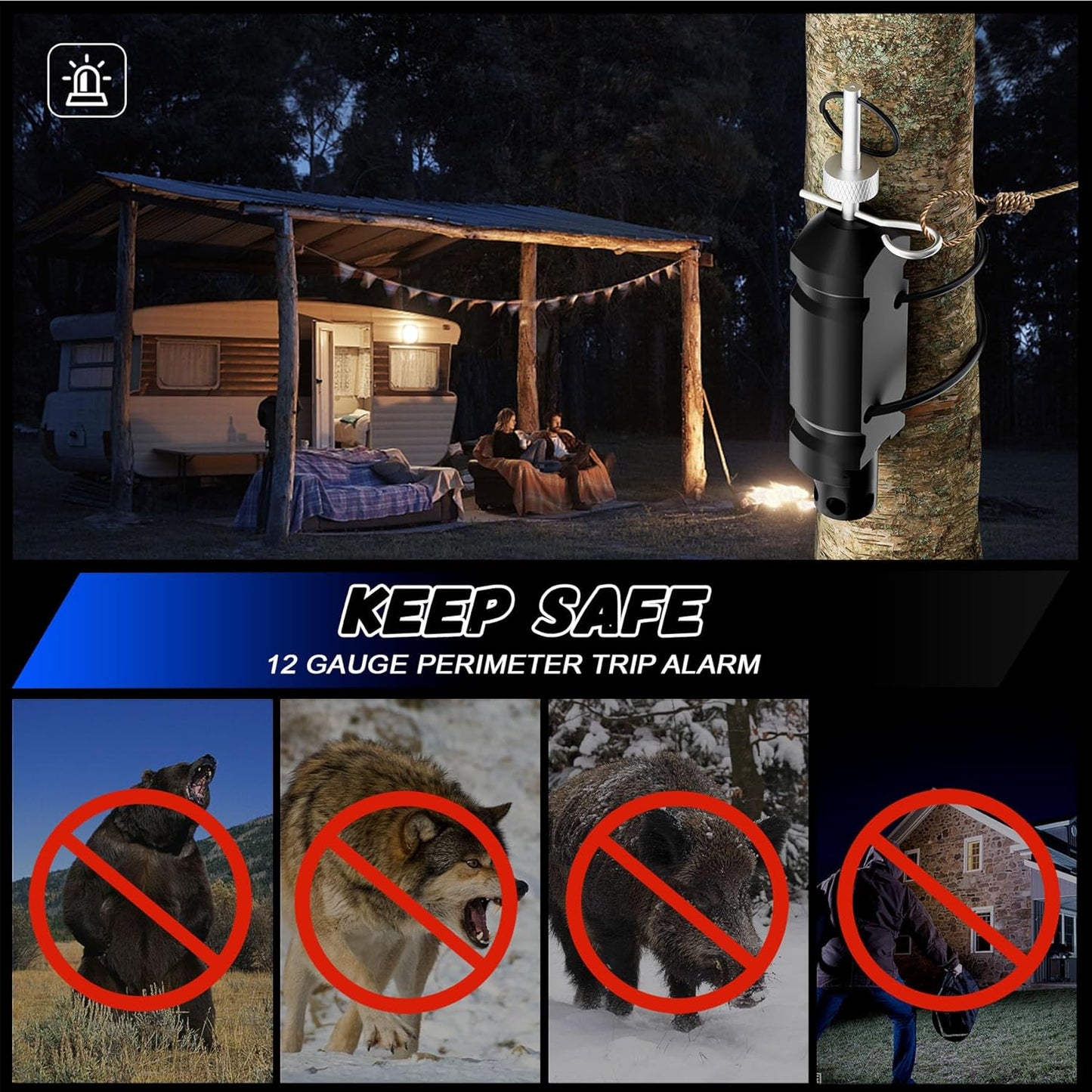 Reusable Camping Trip Wire Awareness Tool for Safety
