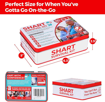 Funny Shart Survival Kit Ultimate Poop Prank Gag Gift Set Contains Wet Wipes, Disposable Underwear