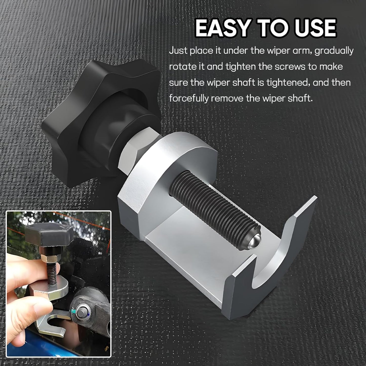 Car Windshield Wiper Arm Puller, Automotive Wiper Arm Removal Tool with Adjustable Knob