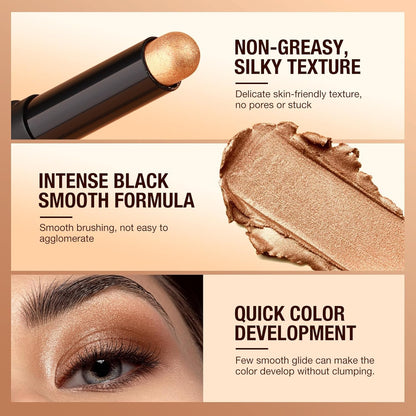 8 Colors Eyeshadow Sticks Set,Long Lasting Waterproof Eye Shadow