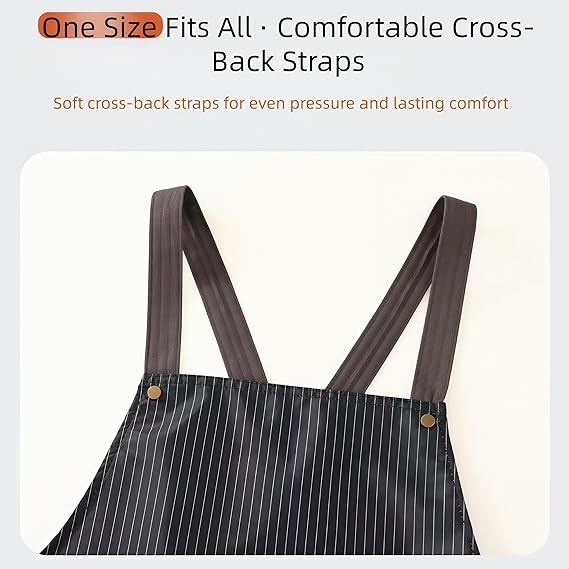 Apron with Towel Attached,Cross Back Apron with Pockets for Women and Men