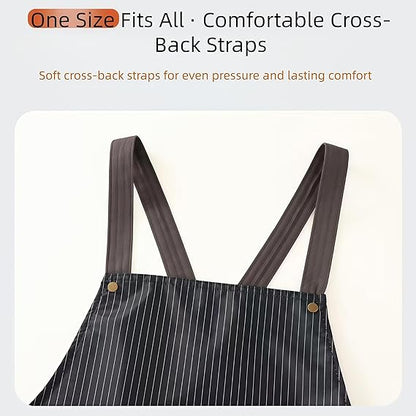 Apron with Towel Attached,Cross Back Apron with Pockets for Women and Men