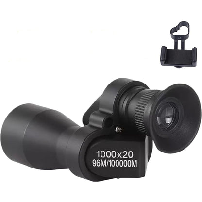 Mini Pocket Binoculars (1000x20): Pocket-Sized + Smartphone Clip – Perfect for Outdoor Adventures