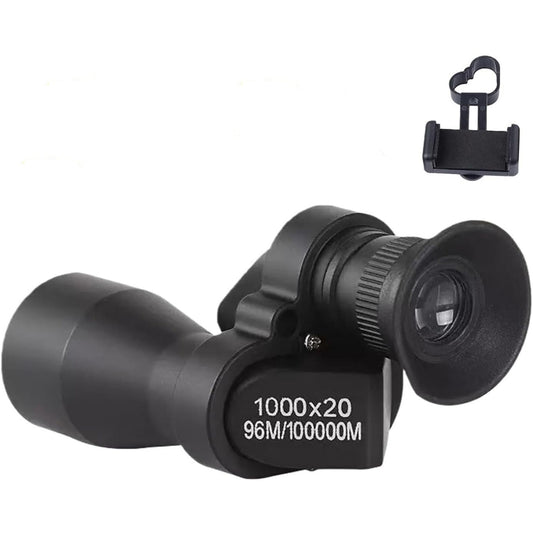 Mini Pocket Binoculars (1000x20): Pocket-Sized + Smartphone Clip – Perfect for Outdoor Adventures