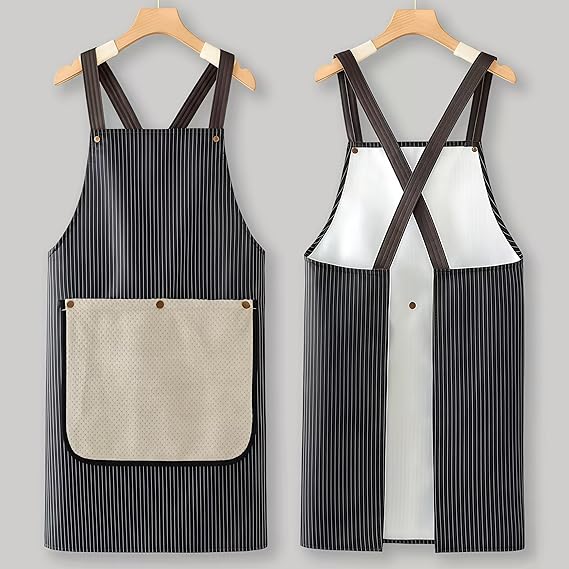 Apron with Towel Attached,Cross Back Apron with Pockets for Women and Men