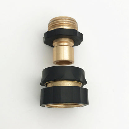 3/4 Inch Garden Hose Fitting Quick Connector Male and Female Set with Extra Rubber Washers