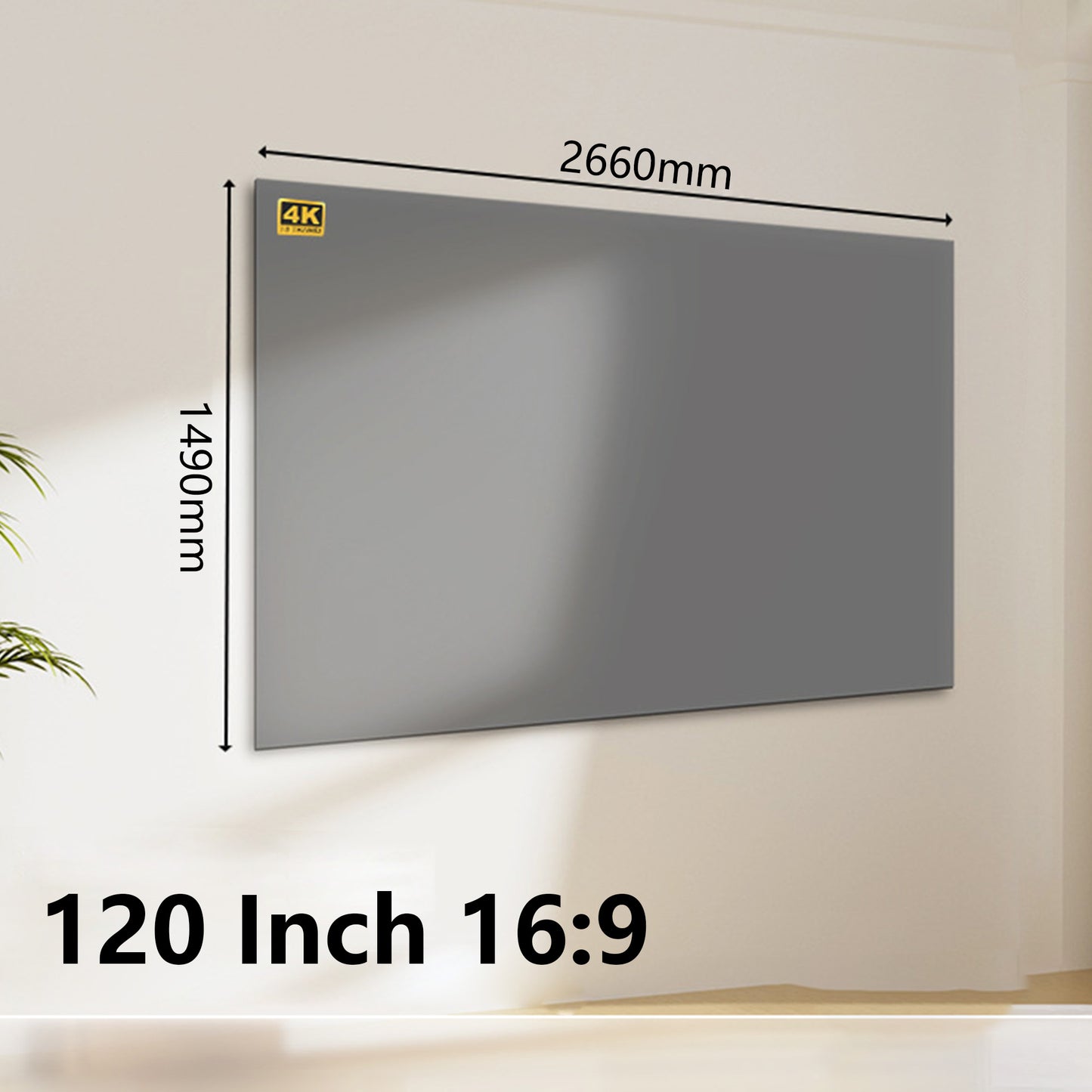 72" 80" 100" 120"Foldable Projection Screen Wrinkle Free Home Theater Movie Screen（16：9）