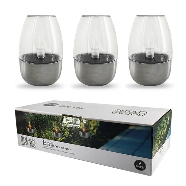Solar Candle Lights Flameless Candles Waterproof  LED Decorative Lamp