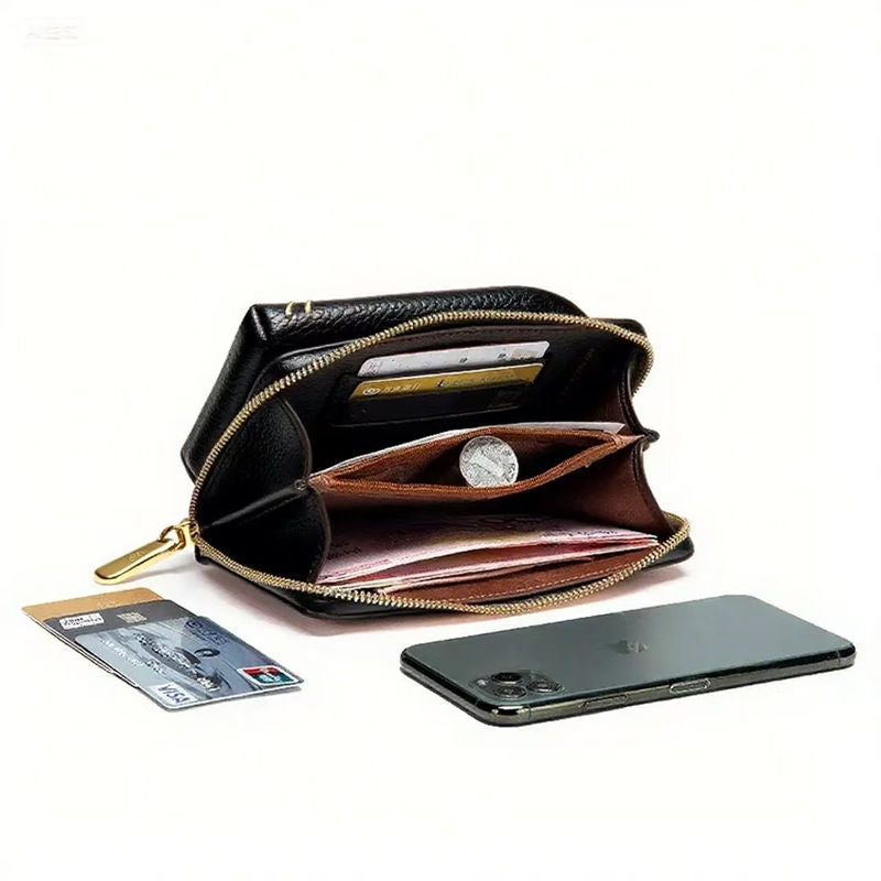 Floral Embroidered Crossbody Wallet - Waterproof , Adjustable/Detachable Strap & Multi-Pocket