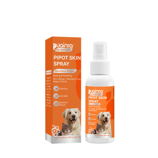 Upgraded Quantum Silver Skin Spray for Pets, Itch Relief and Hot Spot Treatment, Supports Skin Infections and Irritations for All Animals