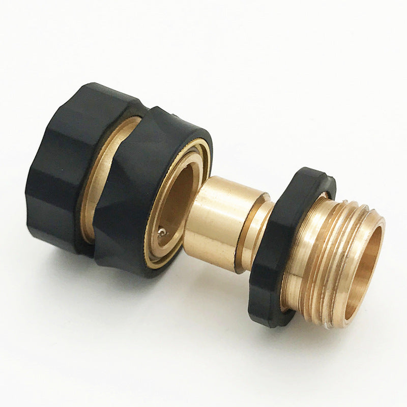 3/4 Inch Garden Hose Fitting Quick Connector Male and Female Set with Extra Rubber Washers