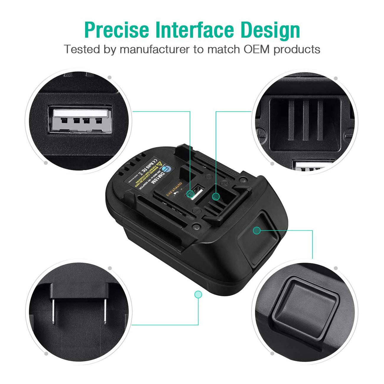 Battery Adapter, Compatible with Dewalt 18v Lithium Battery, Convert to Makita 18v Lithium Batteries