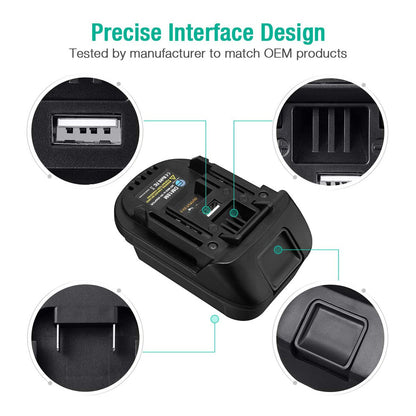 Battery Adapter, Compatible with Dewalt 18v Lithium Battery, Convert to Makita 18v Lithium Batteries