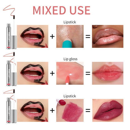 4Pcs Peel Off Lip Liner Stain - Long-Lasting, Smudge-Proof, Waterproof Nude Matte Lip Tint