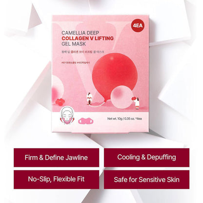 Collagen V line lifting Mask 4PCS Slimming Firming Moisturizing Skincare Face Mask