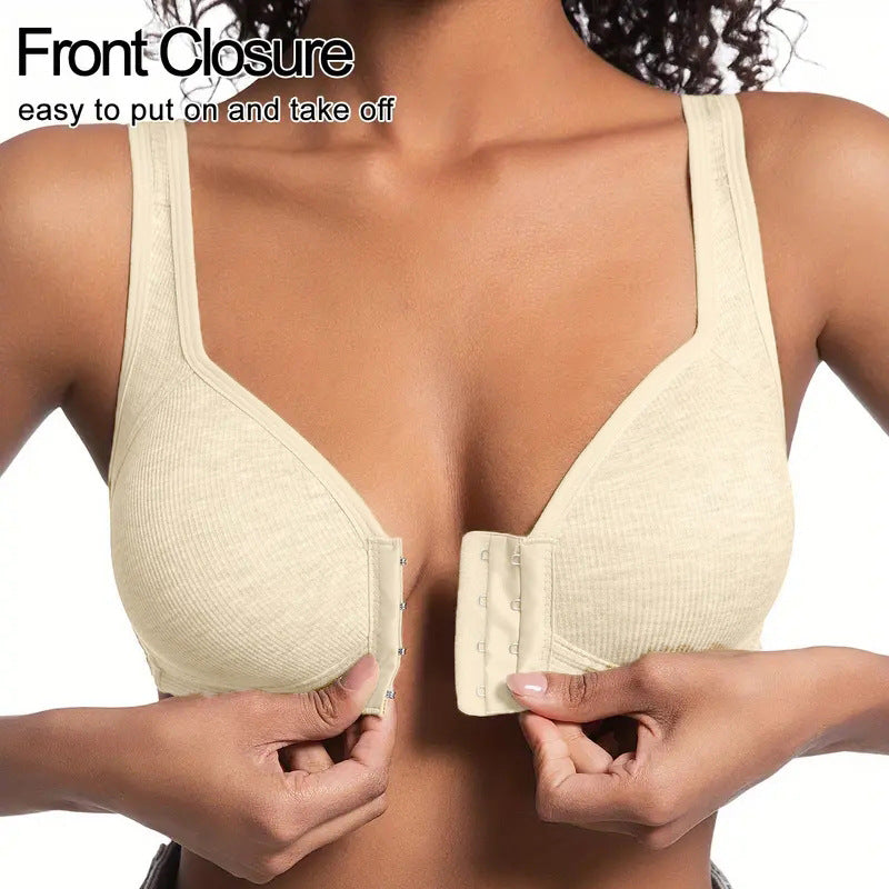 Wireless Bra for Women Plus Size Full Coverage Soft Cup Wide Strap Lift Support Bra
