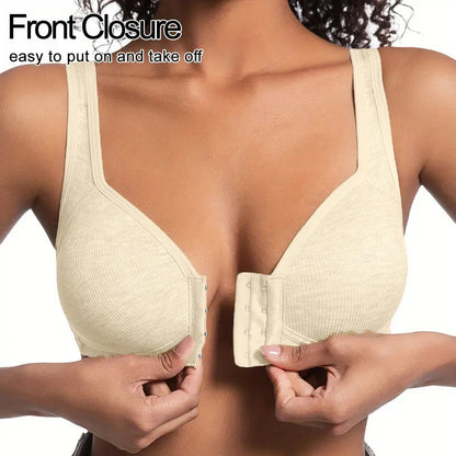 Wireless Bra for Women Plus Size Full Coverage Soft Cup Wide Strap Lift Support Bra