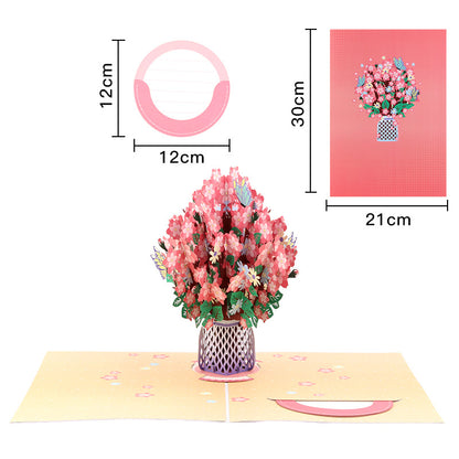 3D Cherry Blossom Pop Up Card, Gift for Birthday, Wedding, Anniversary, All Occasion or Just Because